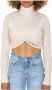 Calvin Klein Jeans Kort shirt met lange mouwen in gebreide look model 'WRAP' - Thumbnail 5