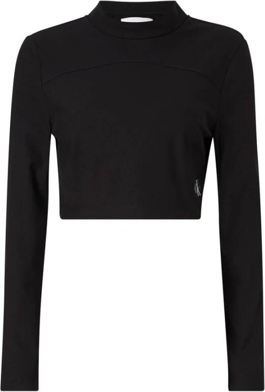 Calvin Klein Jeans Zwarte T-shirt met lange mouwen voor dames Black Dames