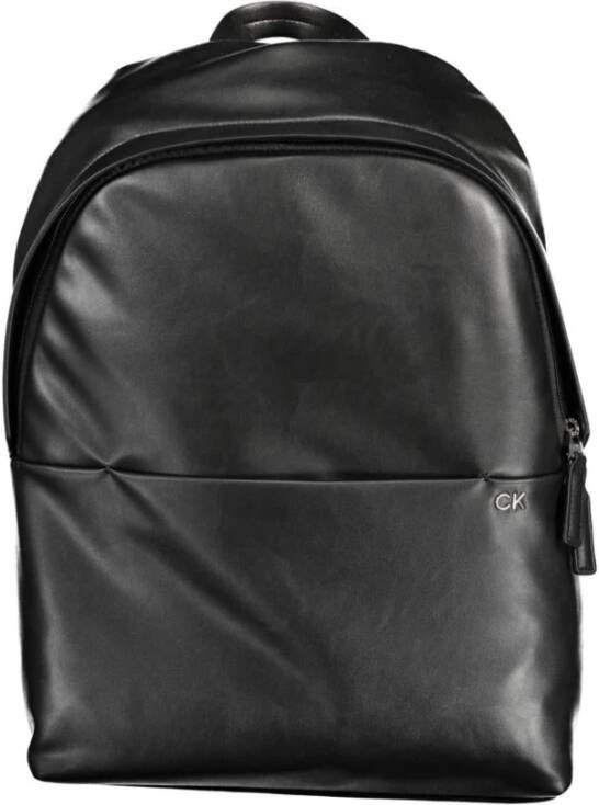 Calvin Klein Zwarte polyester rugzak met laptopvak Black Unisex