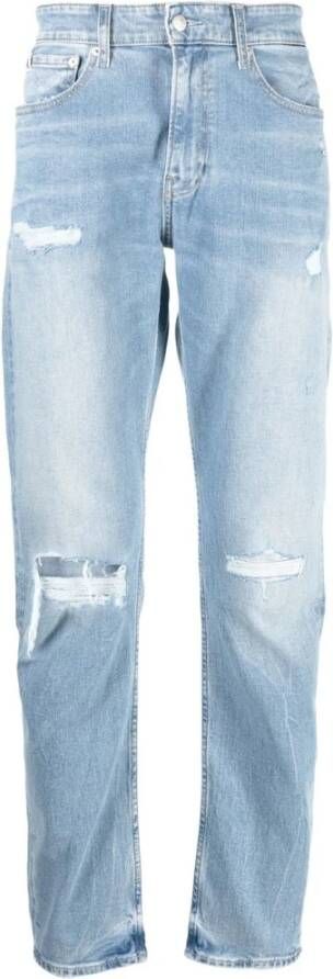 Calvin Klein Men Clothing Jeans Blue Ss23 Blauw Heren