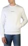 Calvin Klein Heren Sweatshirt met Lange Mouwen in Effen Kleur White Heren - Thumbnail 1