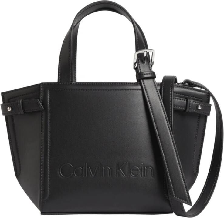 Calvin Klein Zwarte dameshandtas met afneembare band Black Dames - Foto 4