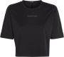 Calvin Klein Minimalistische Elegantie: Zwarte Polyester T-shirt met Logo voor Dames Zwart Dames - Thumbnail 2