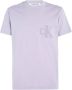 Calvin Klein Monogram T-shirt Paars J30J323492 PC1 Purple Heren - Thumbnail 1