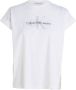 Calvin Klein Monologo T-shirt Wit J20J220717 YAF White Dames - Thumbnail 5
