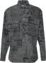 Calvin Klein Concrete AOP Overhemd Veelzijdige Toevoeging aan je Garderobe Gray Heren - Thumbnail 1