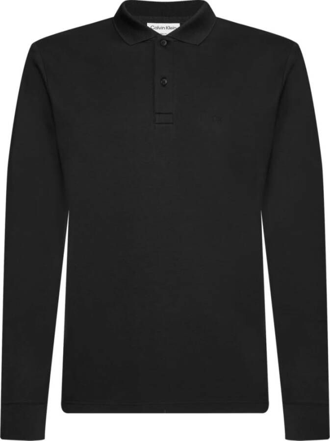Calvin Klein Slim Fit Liquid Touch Polo Shirt Black Heren