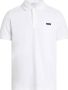 CALVIN KLEIN Heren Polo's & T-shirts Stretch Pique Slim Button Polo Wit - Thumbnail 3