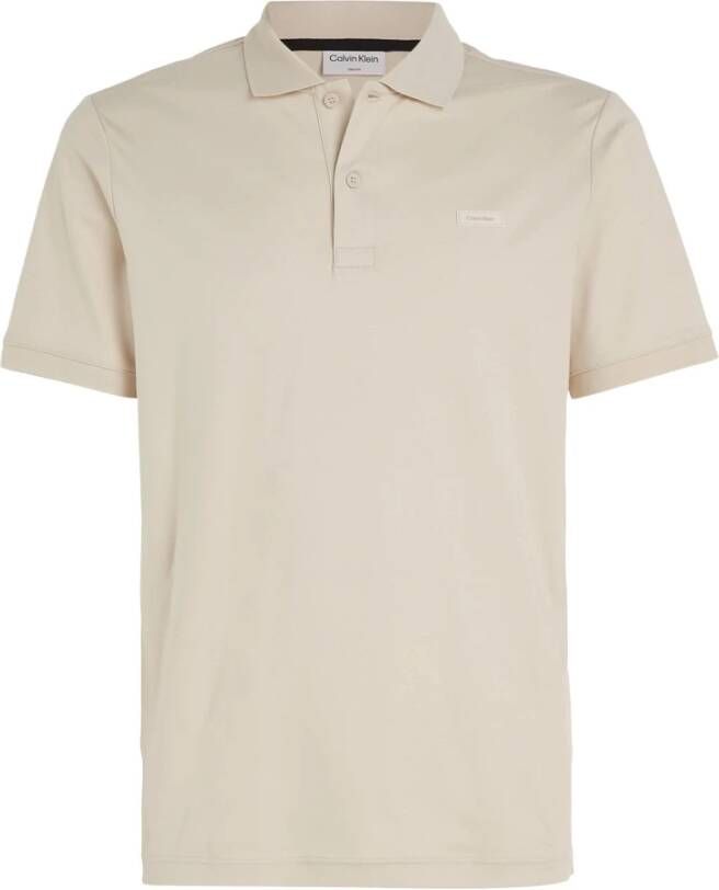 Calvin Klein Moderne Slim Fit Polo Shirt Beige Heren