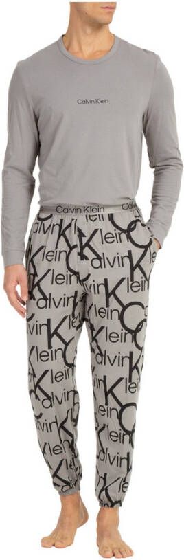Calvin Klein Comfortabele katoenen pyjama voor heren Gray Heren