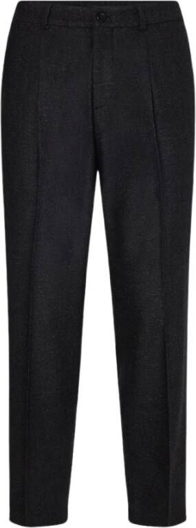 Calvin Klein Hoge kwaliteit rechte pijp wollen broek Black Heren