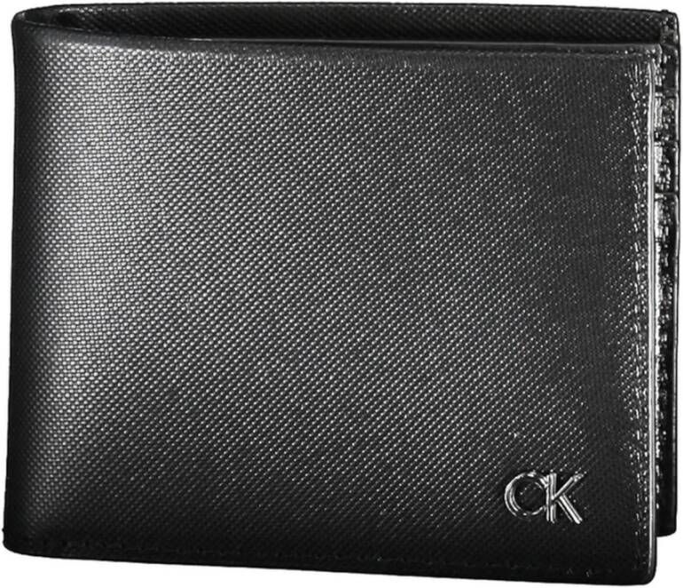 Calvin Klein Elegante zwarte leren portemonnee met RFID-blokkering Black Heren