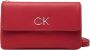 Calvin Klein Rode Polyester Handtas met Verstelbare Schouderband Rood Dames - Thumbnail 4