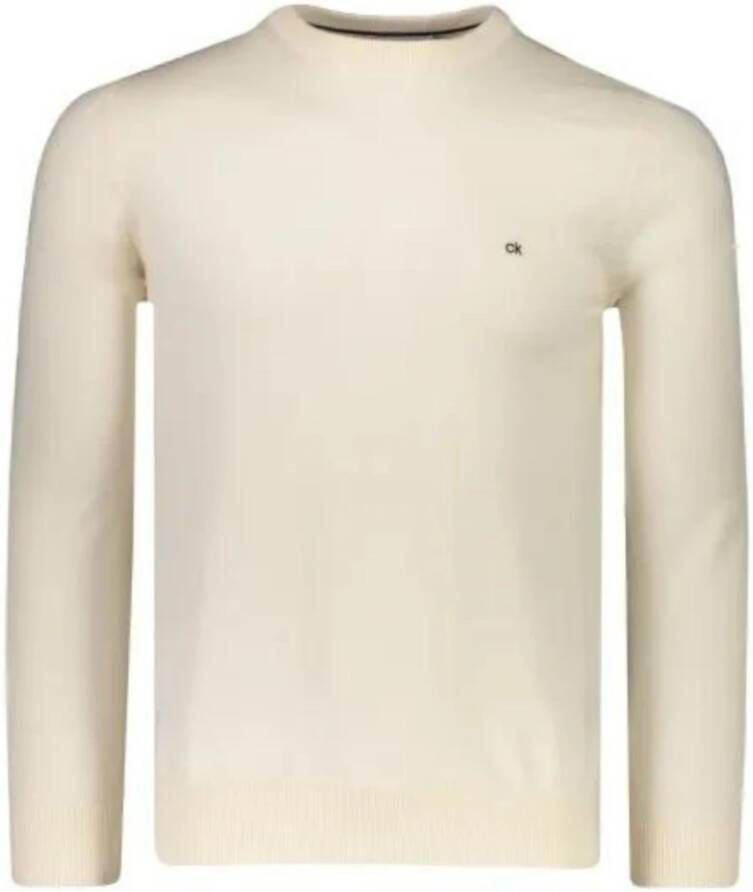 Calvin Klein Ronde hals gekweek Beige Heren