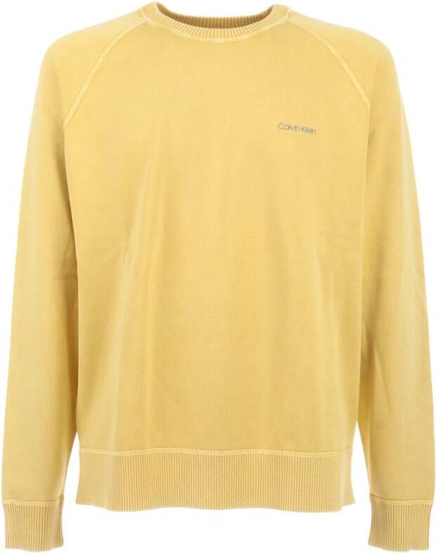 Calvin Klein Round-neck Knitwear Geel Heren