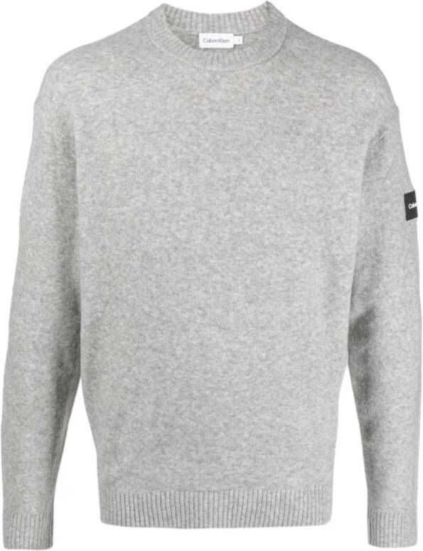 Calvin Klein Grijze Sweaters Klassieke Collectie Gray Heren