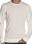 Calvin Klein Jeans Witte Wollen Gebreide Ronde Hals Trui White Heren - Thumbnail 1
