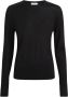 Calvin Klein Zwarte Extra Fijne Wol Crew Pullover Black Dames - Thumbnail 4