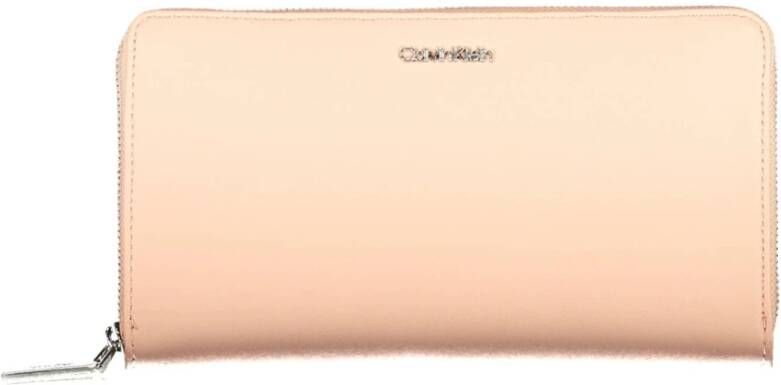 Calvin Klein Roze Polyurethaan Portemonnee met RFID-blokkering Roze Dames
