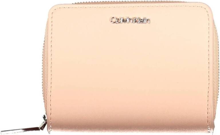 Calvin Klein Roze Polyurethaan Portemonnee met Kaartsleuven en RFID-blokkering Roze Dames