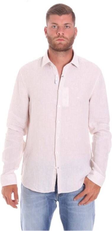 Calvin Klein Linnen Overhemd Blijf koel en stijlvol deze zomer Beige Heren