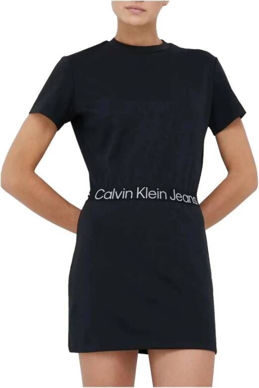 Calvin Klein Stijlvolle Logo Jurk Black Dames