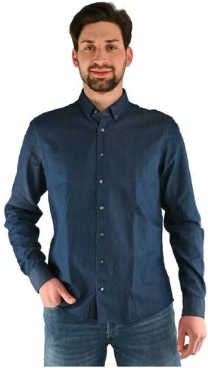 Calvin Klein Upgrade je casual garderobe met deze stijlvolle shirt Blue Heren