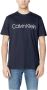 Calvin Klein Iconisch Biologisch Katoenen T-Shirt Blauw Blue Heren - Thumbnail 1