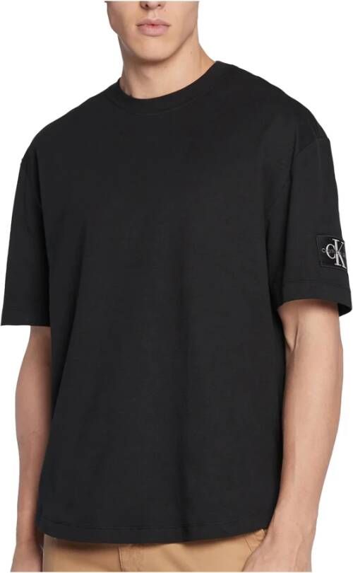 Calvin Klein Short Sleeve Shirts Zwart Heren