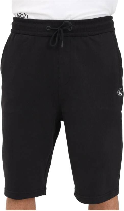 Calvin Klein Jeans Zwarte Shorts met Veters voor Heren Black Heren