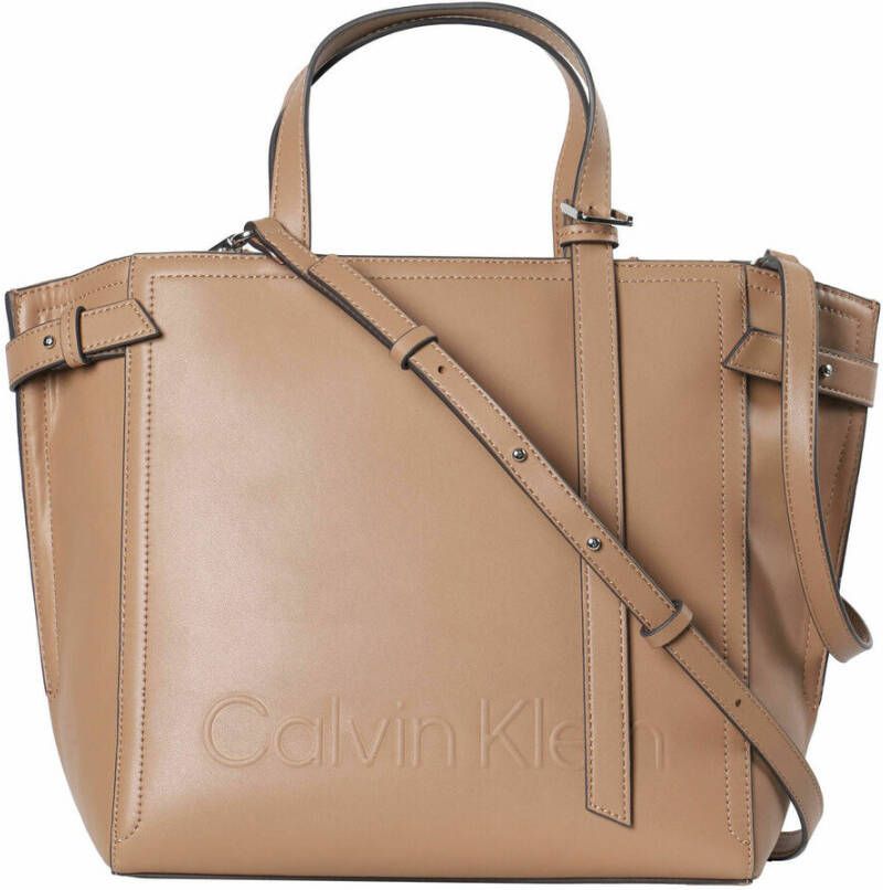 Calvin Klein Shoulder Bag Beige Dames