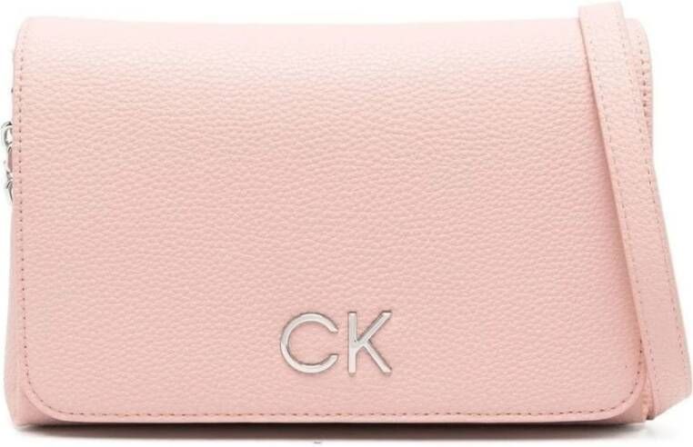 Calvin Klein Roze Schoudertas met Re-Lock Flap Pink Dames