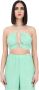 Calvin Klein Jeans Gekreukelde bh-top met bandjeswikkel Green Dames - Thumbnail 1