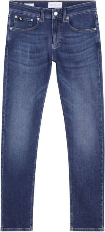 Calvin Klein Slim Fit Donkerblauwe Denim Jeans voor Heren Blauw Heren