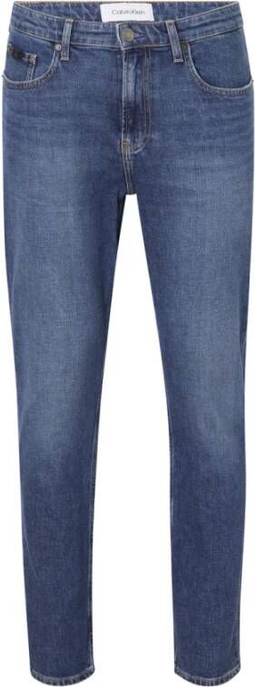 Calvin Klein Slim-fit Jeans in Medium Blauw Denim Blue Heren