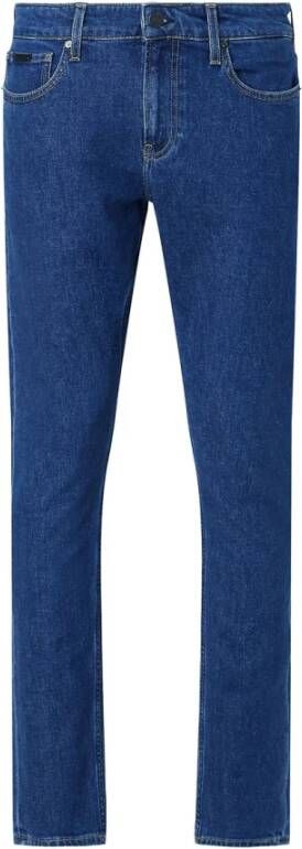 Calvin Klein Stretch Slim-Fit Denim Jeans Blue Heren
