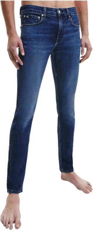 Calvin Klein Jeans Blauwe Jeans met Rits en Knoopsluiting voor Heren Blue Heren