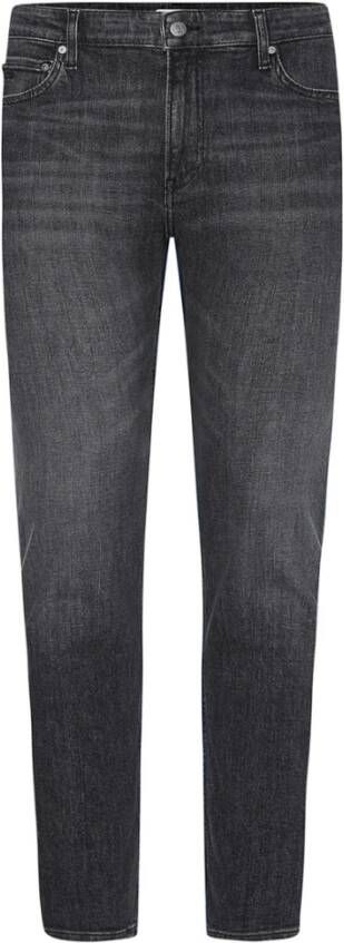 Calvin Klein Slim Fit Jeans met logo -applicatie Zwart Heren