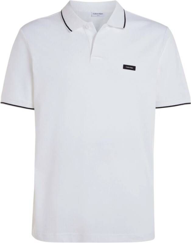 Calvin Klein Slim Poloshirt Wit K10K110596 YAF White Heren