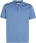 CALVIN KLEIN Heren Polo's & T-shirts Smooth Cotton Slim Polo Blauw - Thumbnail 3