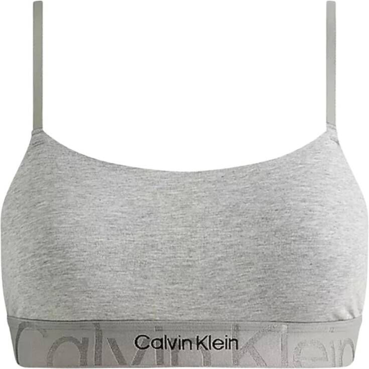 Calvin Klein Stretch Sportbeha Gray Dames