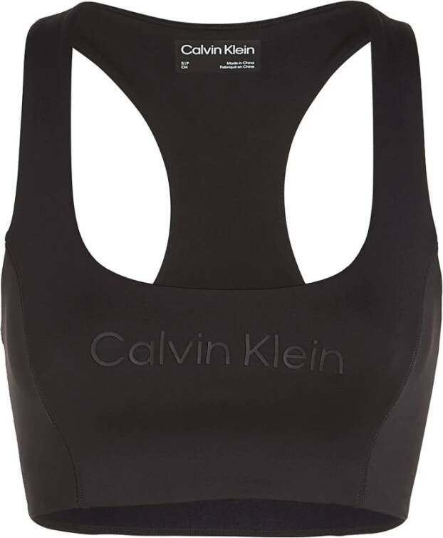 Calvin Klein Sportbeha van hoogwaardige stretchstof Zwart Dames