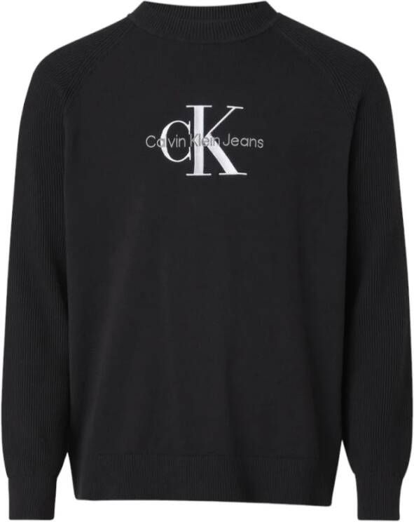 Calvin Klein Jeans Zwarte Katoenen Sweatshirt voor Heren Black Heren