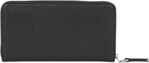 Calvin Klein Damesportemonnee Zwart Contrastdetails Ritsluiting Black Dames