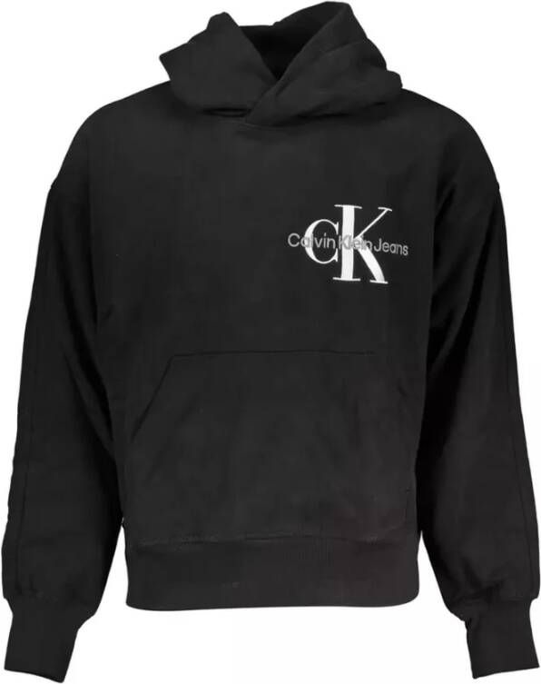 Calvin Klein Zwarte hoodie met centrale zak en logoprint Black Heren - Foto 3