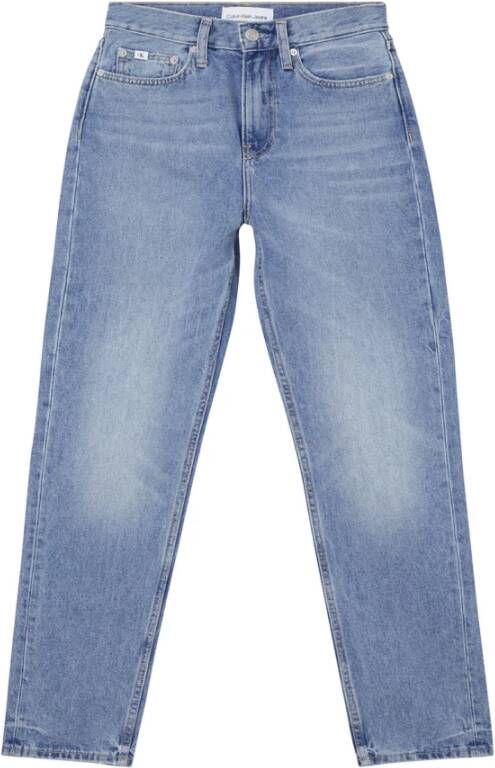 Calvin Klein Jeans CK Low Rise Straight Jeans Blauw Dames
