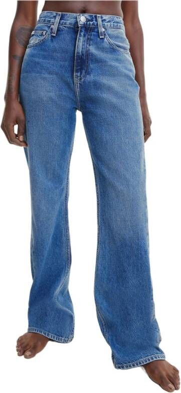 Calvin Klein Bootcut Denim Jeans in Medium Blauw voor Dames Blue Dames