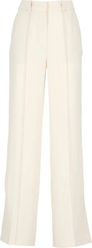 Calvin Klein Wijde broek van gerecycled polyester Beige Dames