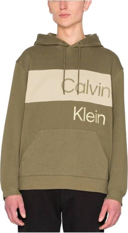 Calvin Klein Sudadera institutionele blokkering Groen Heren