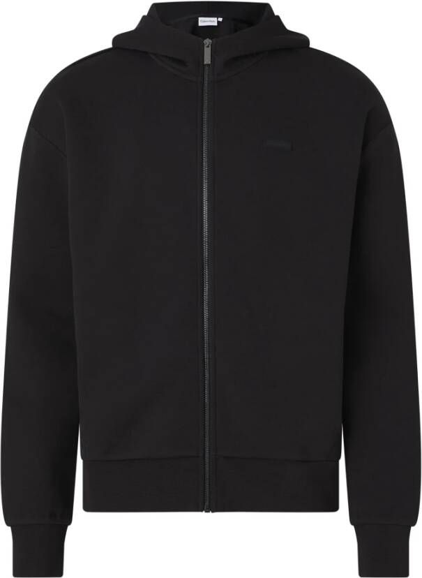 Calvin Klein Stijlvolle Zwarte Sweatshirt met Rits Black Heren